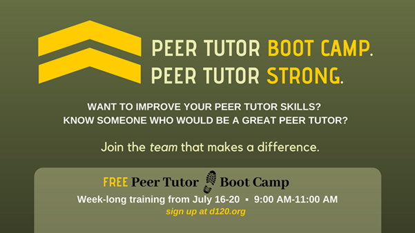 peer tutor boot camp 2018