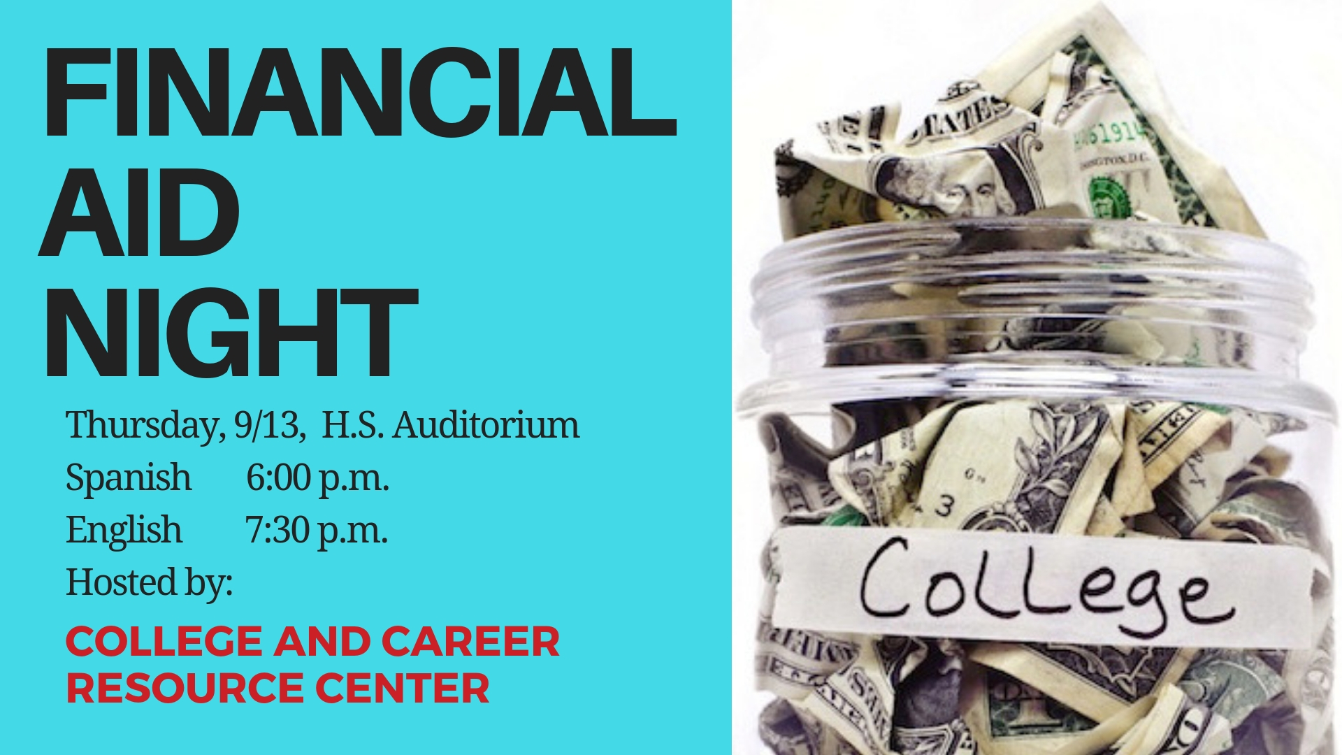 CCRC Financial Aid Night