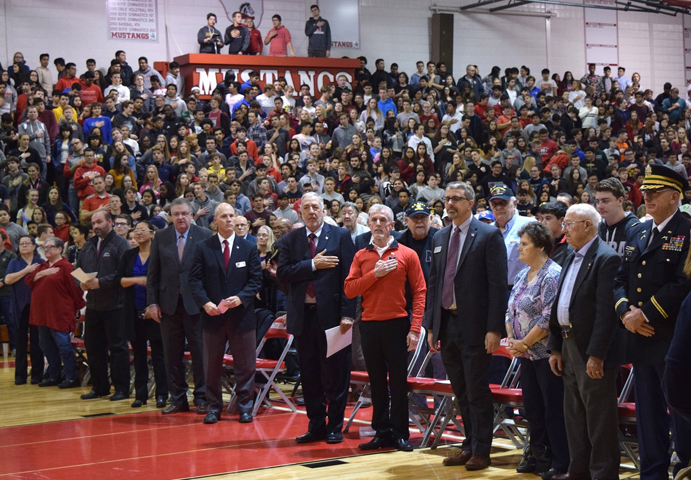 Photo of the huge crowd in the stands at last year's ceremony